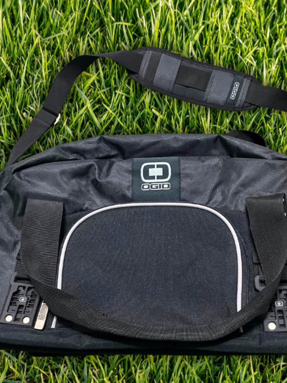 OGIO Black Duffel Bag with Padded Shoulder Strap